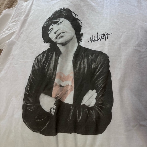 Lucky Brand White Rolling Stones Tee S - Picture 3 of 4